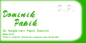 dominik papik business card